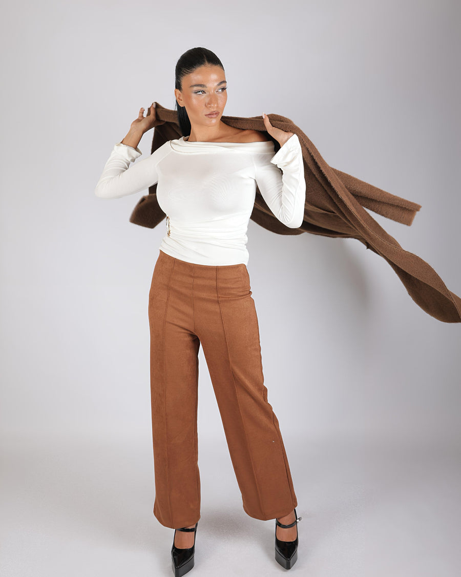 Hazelnut Suede Pants