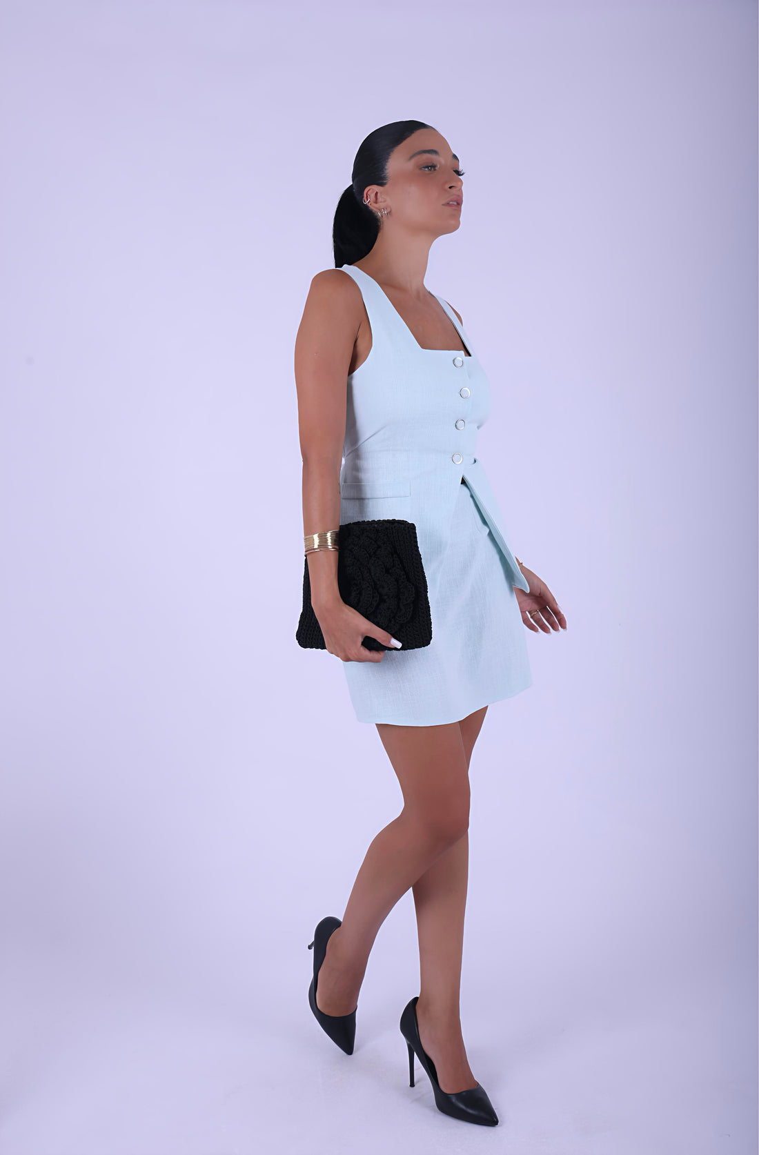 Blue Charlotte Vest Set