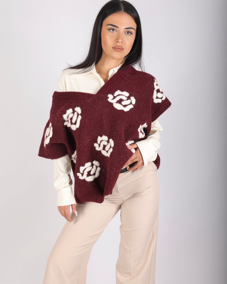 Dove Knit In Burgundy