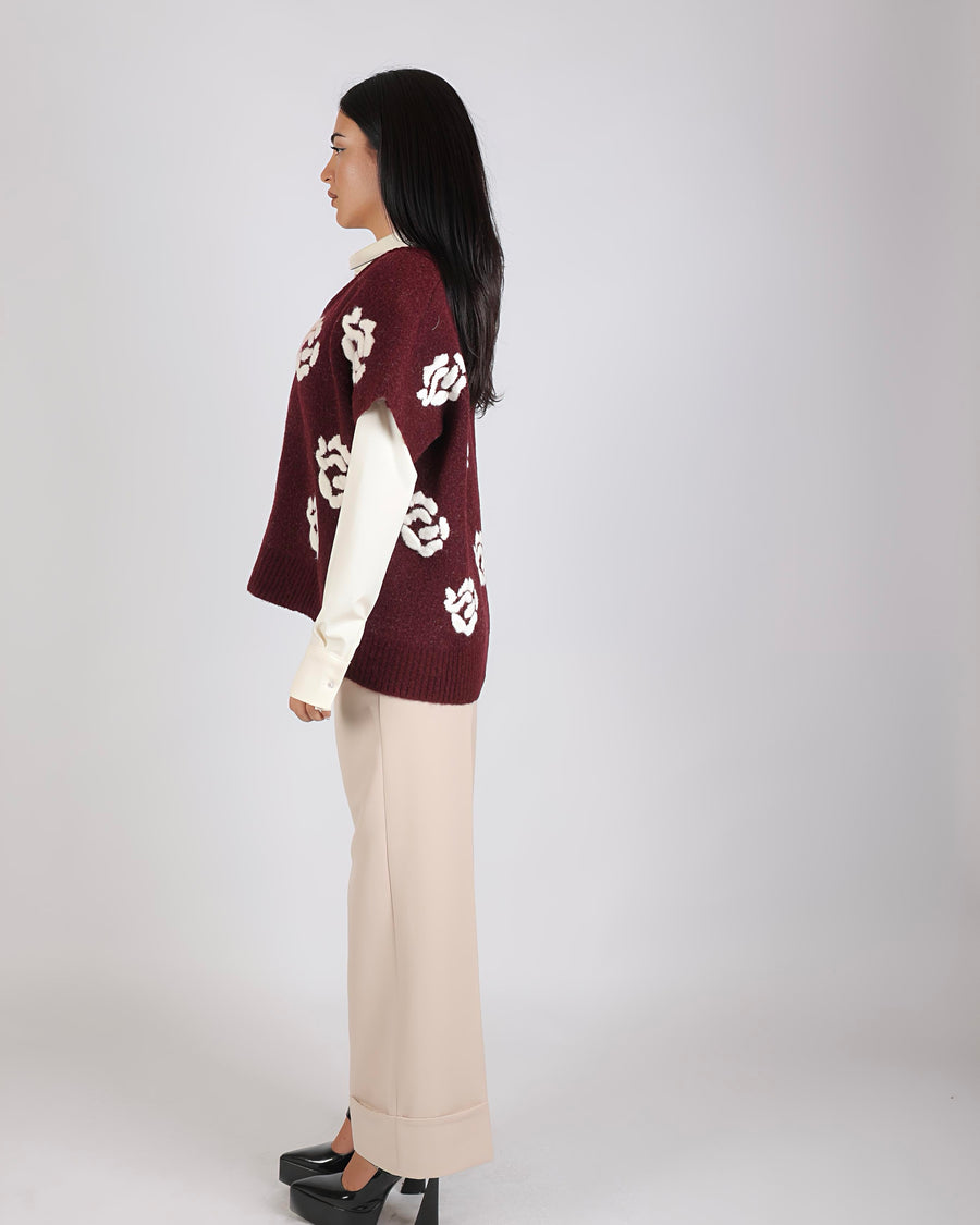 Dove Knit In Burgundy