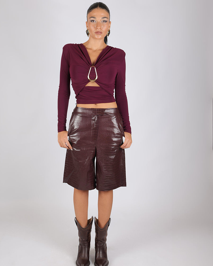 Bowie Burgundy Shorts